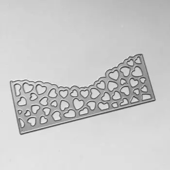 Сердца кружева края резки металлический трафарет DIY Скрапбукинг альбом бумажная карта тиснение ремесло искусство
