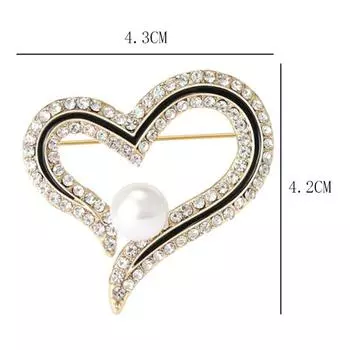 Сердца Жемчуг Броши Булавки Для Женщин Одежда Пальто Ювелирные Изделия Аксессуары Для Вечеринок Подарки