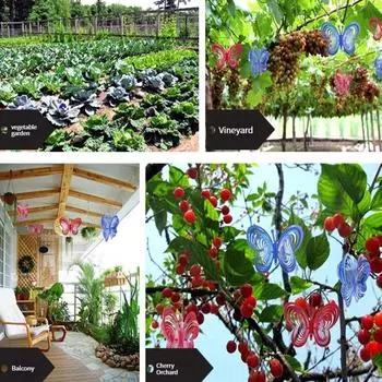 Сердце Бабочка Ветряные вертушки Подвесные украшения Отпугиватель птиц Ловец ветра Вращающийся колокольчик Домашний сад Уличные украшения