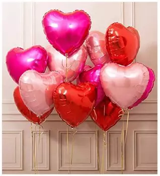 Сердце Большой алюминиевый шар 45 см День Свадьба День рождения Магазин Взрослая Мода Фотография Весна Вход в школу Сюрприз Украшение Девочки Розовый [Шар