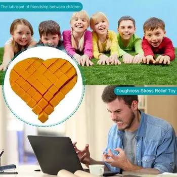 Сердце Fidget Toy 3D Printed Pixel Heart Sensory Toy Портативный гаджет для снятия стресса Heart Fidget Toy Подарок для женщин, мужчин, взрослых и детей 1pc