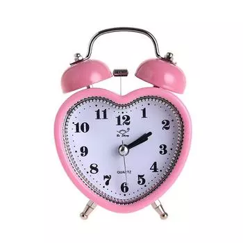 Сердце колокольчик будильник ночник цифровые часы настольные бытовые для девочек спальня домашний офис путешествия подарок поставки красный