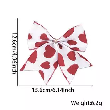 Сердце Любовь Очаровательный Бантик Тканевые Украшения Для Особых Случаев И Событий White Red Hearts