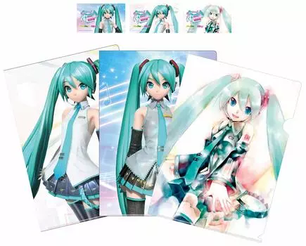 Сердце NewDays x Hatsune Miku A4 прозрачная наклейка на файл и