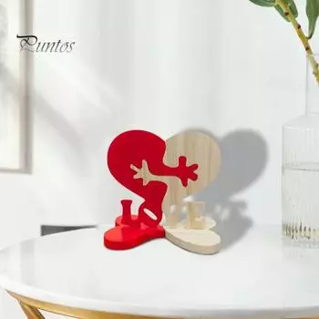 Сердце Орнамент ЛЮБОВЬ Письма в форме сердца Деревянное объятие Ремесло Орнамент для Дня святого Валентина Праздничные украшения Love Heart