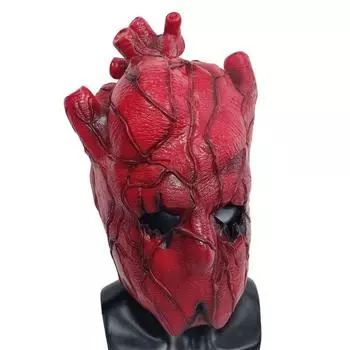 Сердце Отличительная Страшная Маска Из Латекса Для Вечеринок На Хэллоуин И Ролевых Игр