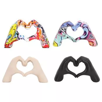 Сердце Руки Скульптура Смола Эстетический Жест Украшения Современный Знак Любви Искусство Фигурка Украшение для Style 1