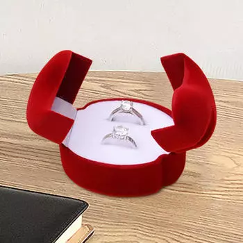 Сердце с парными кольцами, шкатулка, футляр для украшений, шкатулка для хранения ювелирных изделий