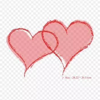 Сердце S Термопереносная печать виниловые нашивки наклейки для одежды аппликации своими руками моющиеся нашивки