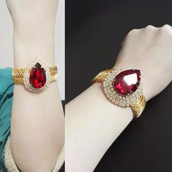 Сердце со стразами и цирконием, золотой весенний браслет для женщин, роскошные открытые винтажные браслеты для вечеринок