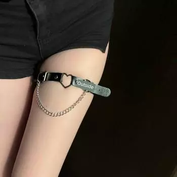 Сердце Темный Стиль Панк JK Пояс Кольцо на Ногу Женский Сексуальное Украшение на Бедро Сексуальный Ремешок Цепочка на Ногу Аксессуары Украшение Heart Tassel Leg Ring/Necklace