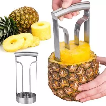 Сердечник для ананаса из нержавеющей стали, нож для очистки ананасов, нож для очистки ананасов, инструмент для фруктов, легкий кухонный инструмент One Size