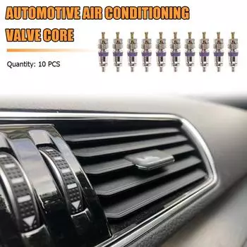 Сердечники клапанов кондиционера 10 шт. Универсальные R134a автомобильные сердечники клапанов кондиционера медные компоненты для ремонта экстерьера автомобиля