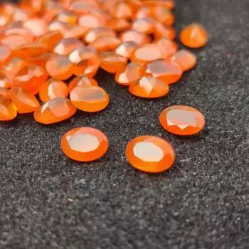 Сердолик 7x5 мм Драгоценный камень овальной граненой огранки, оранжевый сердолик, натуральный сердолик, свободный драгоценный камень, лот калиброванного камня 2 Pieces Carnelian