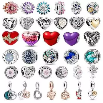 Серебрение Шарм Несколько Серий Бусины Подходит Оригинальные Подвески Изготовление Браслетов для Женщин DIY Изготовление Ювелирных Изделий Бусины
