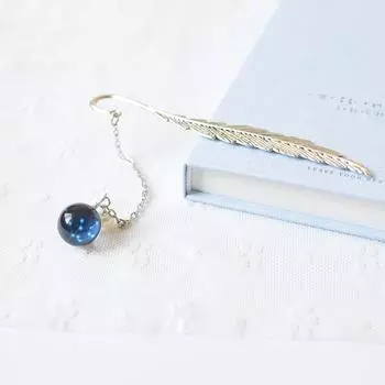 Серебристая закладка с 12 созвездиями, шариковая подвеска, металлическая закладка, школьные принадлежности