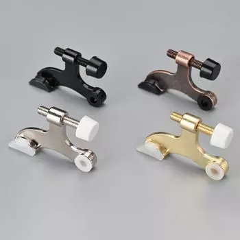 Серебристо-черная дверная фурнитура Heavy Duty Deluxe с резиновым демпфером, фиксатором петли, дверным стопором чёрный