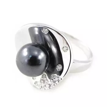 Серебристо-серое кольцо Sissi