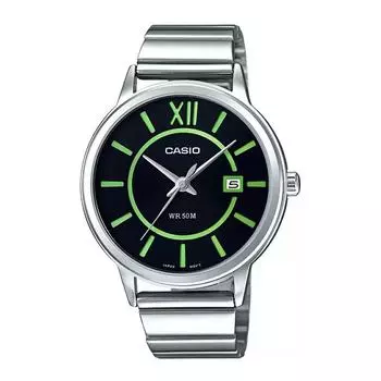 Серебристые аналоговые мужские часы, Silver Analog Men s Watch, Casio