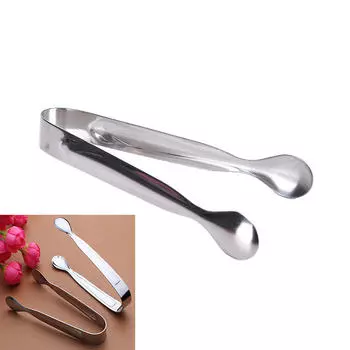 Серебристый кубик из нержавеющей стали, щипцы для сахара, ледяной кофе-бар, кухонная ложка для шведского стола, 4 шт.