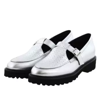 Серебро 225 HIMIKO/Т-образные мокасины/651107 серебряный