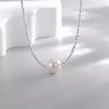 Серебро 925 пробы, несколько таэлей из сломанного серебра, квадратное ожерелье, женское нерегулярное сломанное серебро, пресноводный жемчуг, цепочка на ключицу премиум-класса 925 Silver