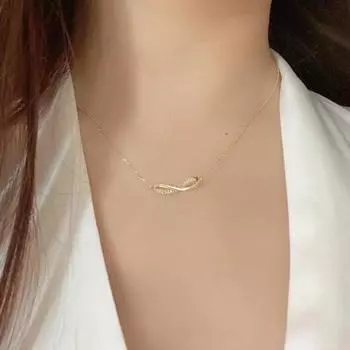 Серебро 925 пробы, ожерелье «Бесконечная любовь», летнее 8 слов, особый интерес, легкое роскошное кольцо Ins, цепочка на ключицы, женские серебряные аксессуары 925