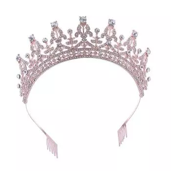 Серебро, розовое золото, диадема принцессы на день рождения, роскошная хрустальная корона с расческой, повязка на голову для женщин и девочек, свадебные украшения для волос