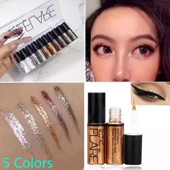 Серебро, розовое золото, жидкая блестящая подводка для глаз, блестящие подводки для глаз, блестящие жидкие тени для век 1