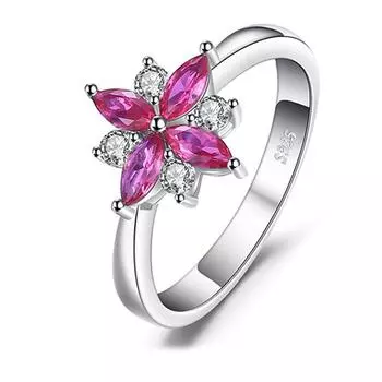 Серебро S925, европейские и американские классические бестселлеры, ювелирные изделия с драгоценными камнями красного цвета граната 6