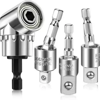 Серебряная электрическая дрель Отвертка Втулка Универсальный адаптер Шестигранная ручка Квадратная головка Соединительный стержень Отвертка Сгибаемый инструмент