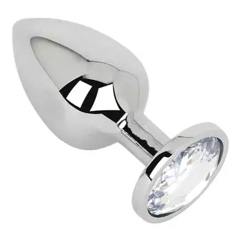 Серебряная анальная пробка [L]