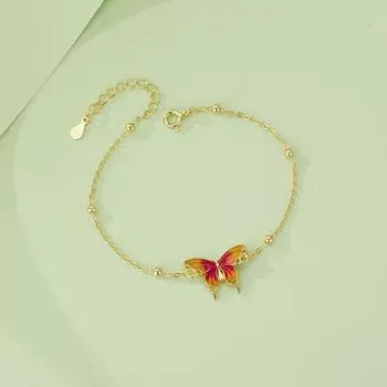 Серебряная бабочка S925 жженого синего цвета, женская старинная эпоксидная подвеска в стиле ретро с натуральным жемчугом 925 Silver