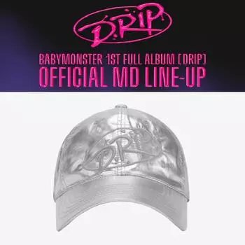 Серебряная бейсболка BABYMONSTER DRIP