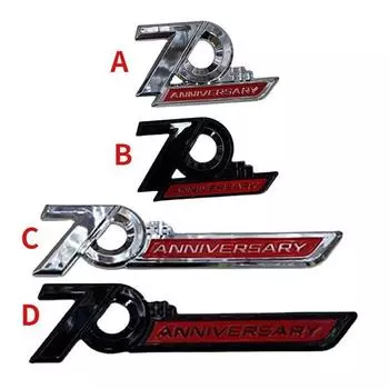 Серебряная боковая эмблема 70-летия Land Cruiser 100 200 300 fj200 LC300 Prado LC120 LC150 аксессуары C