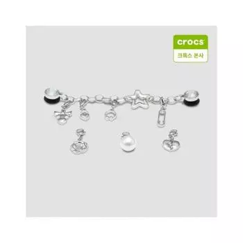 Серебряная цепочка с подвесками Crocs Punk Gibbitz Charm 10013672 one/free
