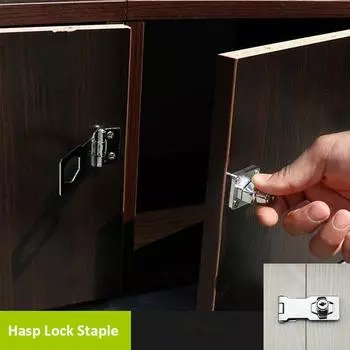 Серебряная фурнитура с ключами навесной замок сарай запирающий скоба шкаф засов гаражный замок 2.5 inch Right angle