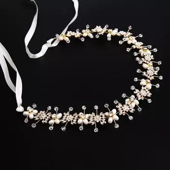 Серебряная хрустальная повязка на голову ручной работы, повязка на голову для подружки невесты, свадебный венок, повязка на голову, аксессуары для волос, корона со стразами