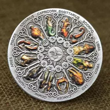 Серебряная монета «Зодиакальный вызов»?Знак?Из?Сувенирные монеты «Зодиакальное созвездие»