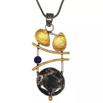 Серебряная подвеска ко Дню матери с яшмой Turtella Jasper Amethyst Gemstone 3 дюйма