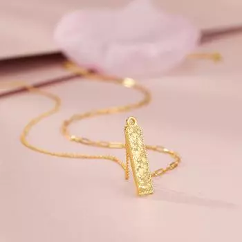 Серебряная подвеска «Принцесса» из серебра 925 пробы с изображением колотого льда и маленького золотого слитка, женское нишевое легкое роскошное премиальное ожерелье на ключицу 925 Silver белого золота