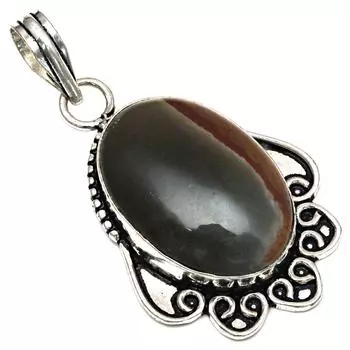 Серебряная подвеска с яшмой и полиграммой ко Дню матери 2,25 дюйма