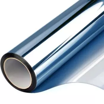 Серебряная прозрачная солнцезащитная пленка, самоклеящаяся виниловая односторонняя зеркальная пленка из ПЭТ с защитой от УФ-излучения, прямая поставка, дневная частная наклейка на стекло 30x100cm