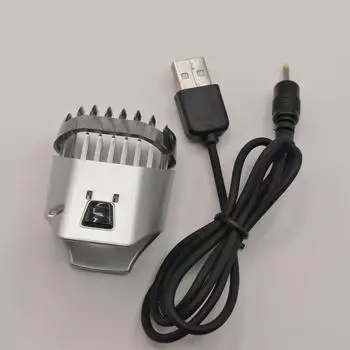 Серебряная расческа для стрижки волос + USB-кабель для зарядки для бритвы Philips G370 G380 G390