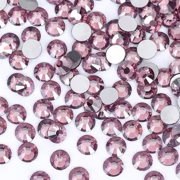 Серебряная серия стеклянных стразов Guomao A Алмазный кристалл стеклянный плоский низ алмазный дизайн ногтей стразы круглые наклейки для ногтей дрель SS6-2.0-2 about 1440 pcs
