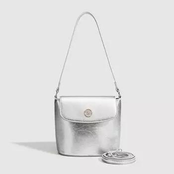 Серебряная сумка через плечо Niche Design, женская модная текстура, простая сумка через плечо, летняя квадратная сумка через плечо