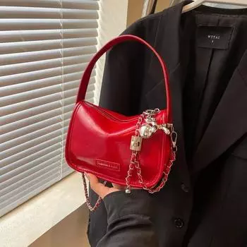 Серебряная текстурированная женская сумка-ниша на одно плечо, маленькая квадратная сумка через плечо