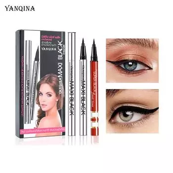 Серебряная трубка, красная подводка для глаз, водостойкая, против пота, против масла, против размазывания, жидкая подводка для глаз 8634