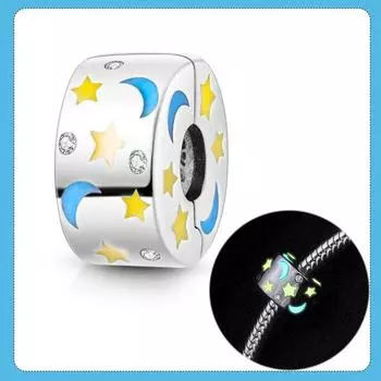 Серебряная застежка 925 пробы, бусины-прокладки, подвески и силиконовая прокладка золотого цвета, подвеска, подходит для темпераментного браслета, ювелирные изделия