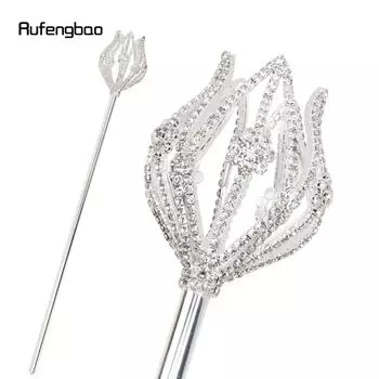 Серебряно-белые сплавные волшебные палочки для девочек, волшебные палочки принцессы для детей, волшебная палочка ангела для костюмированной вечеринки, свадьбы, дня рождения, вечеринки 49 см